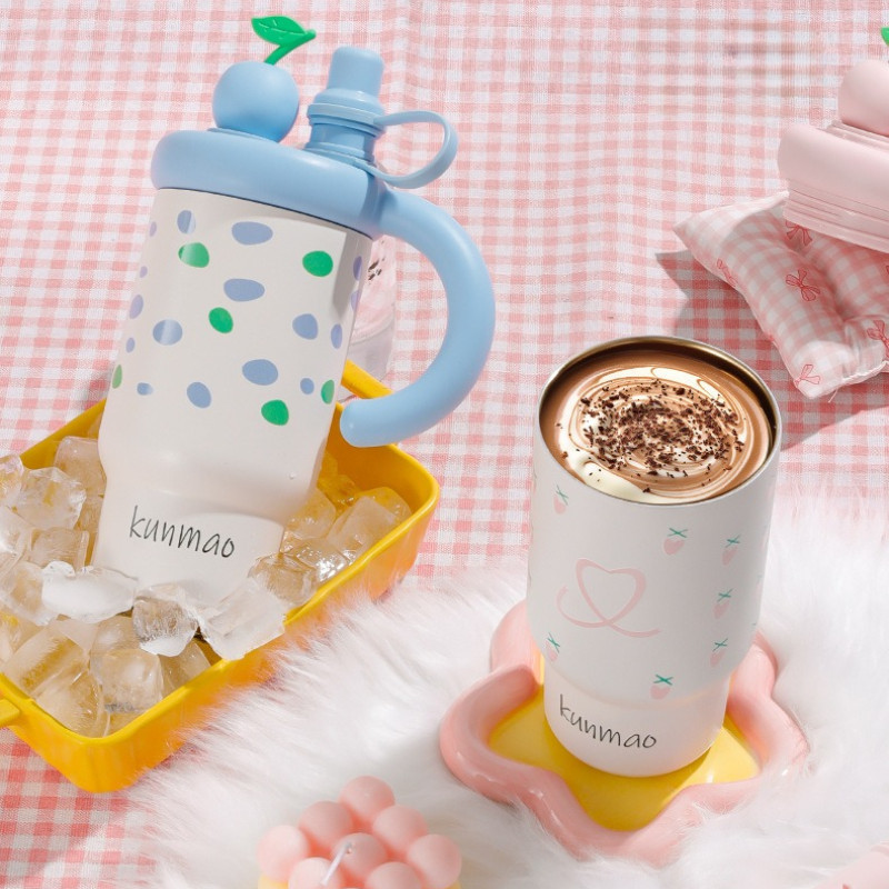 Tumbler Cherry on Top 800ml Stainless SUS 316 / Tumbler Botol Minum 800ml Lucu / Tumbler Viral