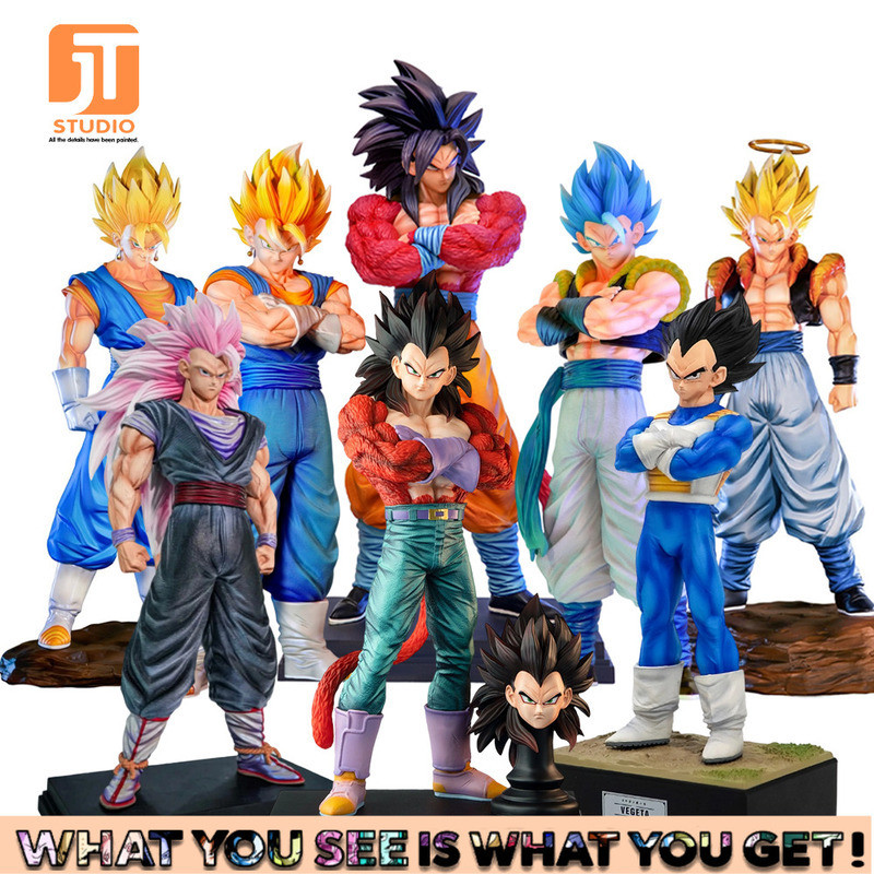 JT Studio Dragon Ball Z Goku Vegeta Gogeta SSJ1 SSJ2 SSJ4 SSJ3 Vegetto Dragonball Anime Model Figure