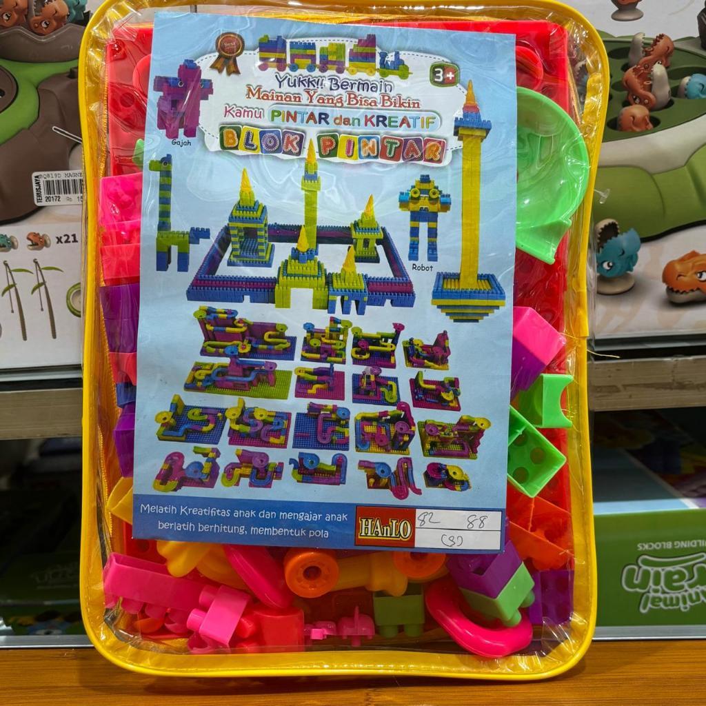 Mainan168 - edukasi anak building blocks Marble run blocks isi 88pcs besar
