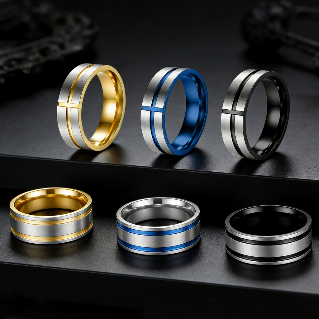 Perhiasan Salib Cincin Stainless Steel Perhiasan Baja Titanium Beku Pria Grosir