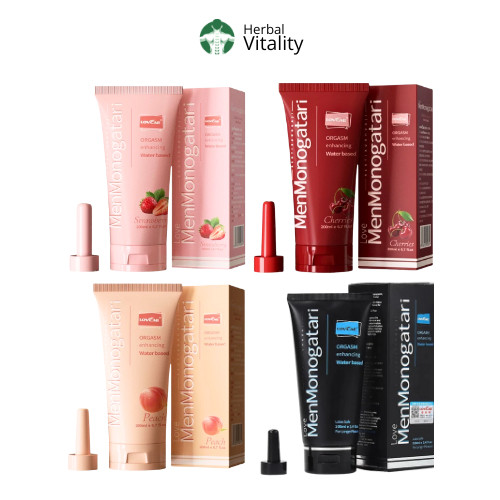 PROMO LEBARAN MONOGATARI PREMIUM LUBRICANT WATER BASED FOR 4NAL 200 ML PELUMAS ORAL BUAH STRAWBERRY 