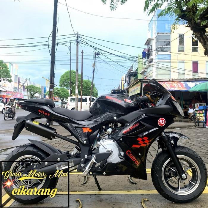 MOTOR MINI GP 50CC MEDIUM RING 8 MESIN 4TAK - Hitam