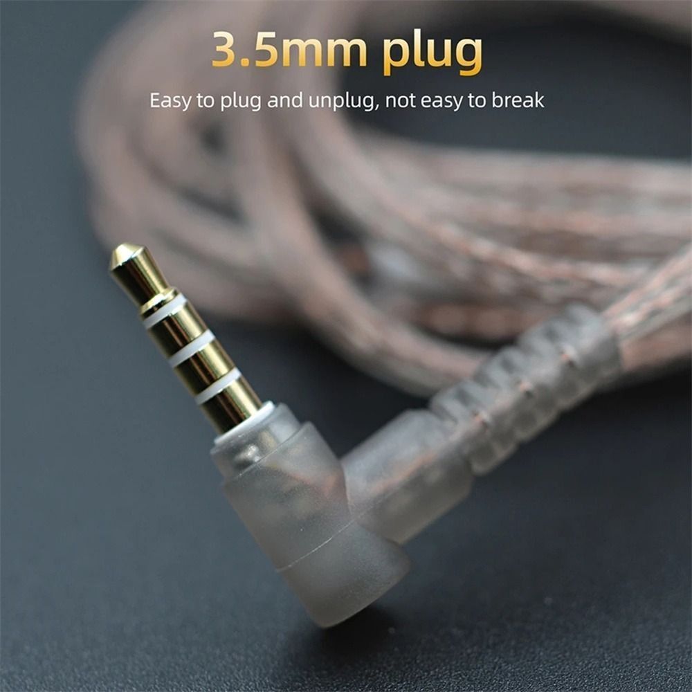 2Pin Cable Oxygen-Free Copper Twisted Cable Upgrade ZS10 Earphone Wire 2Pin Headphone Cord In Ear Ca