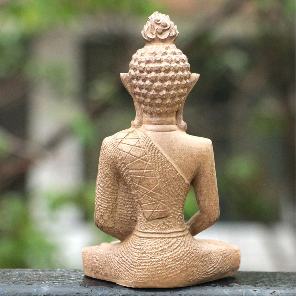 Chinese Style Buddha Statue Resin Garden Decoration Exquisite Desktop Zen Buddhism Home Office Ornam