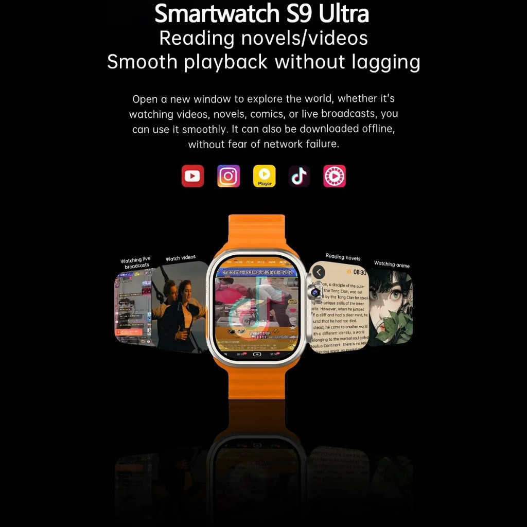 BIG SALE Samsung Smartwatch S9Ultra/S8Pro Sim Card Support GPS NFC 4G/5G 360 Rotational Camera