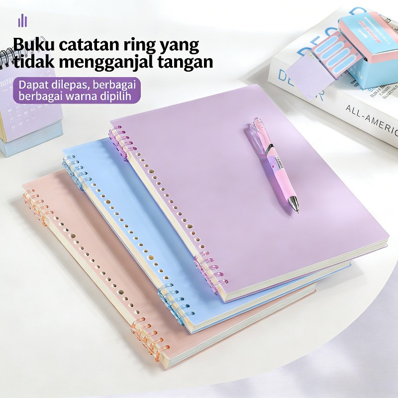 Buku Binder A5 B5 / Notebook Aesthetic Korea Besar / Buku Jurnal / Buku Catatan Lucu / Sampul Buku A