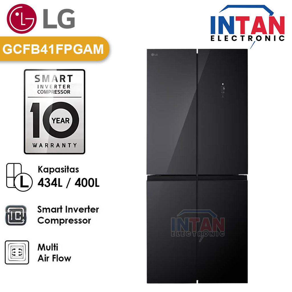 KULLKAS LG  SIDE BY SIDE GCFB41FPGAM / KULKAS MULTI DOOR 4 PINTU 434L MEDAN