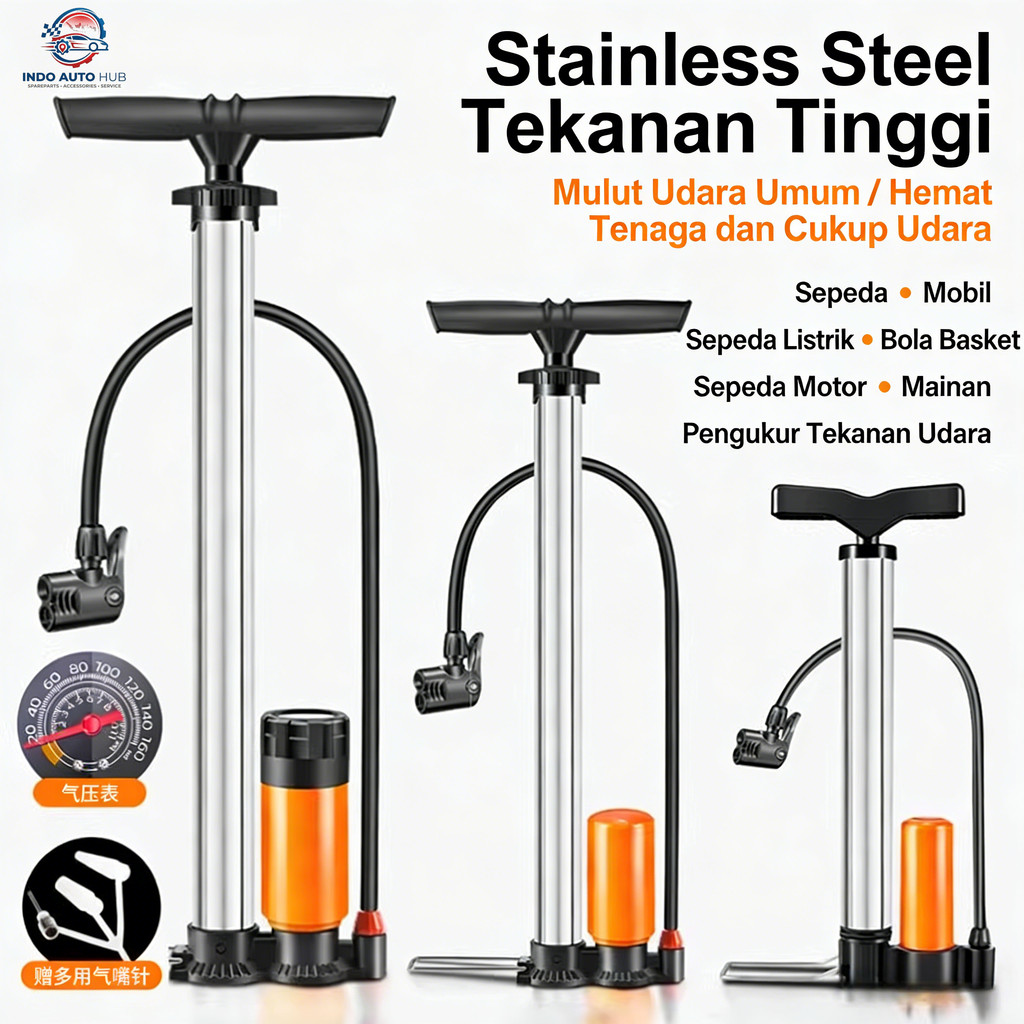 Pompa Angin Sepeda Motor Mobil High Pressure Pompa Angin Portable Untuk ban mobil