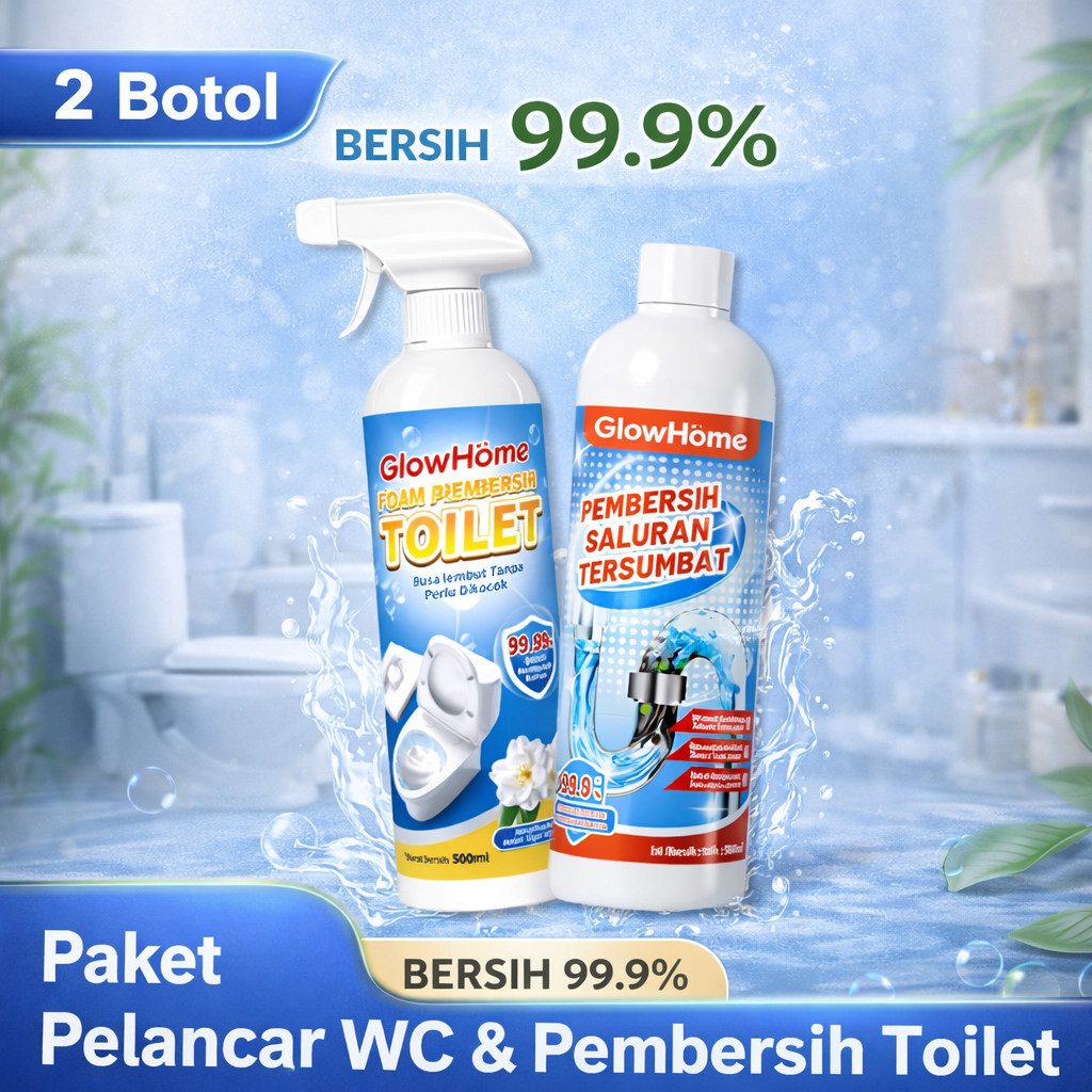 Glow Home Cairan Anti Sumbat So Easy Pelancar Pipa WC Foam Toilet Premium Cairan Mampet Pelancar Oba