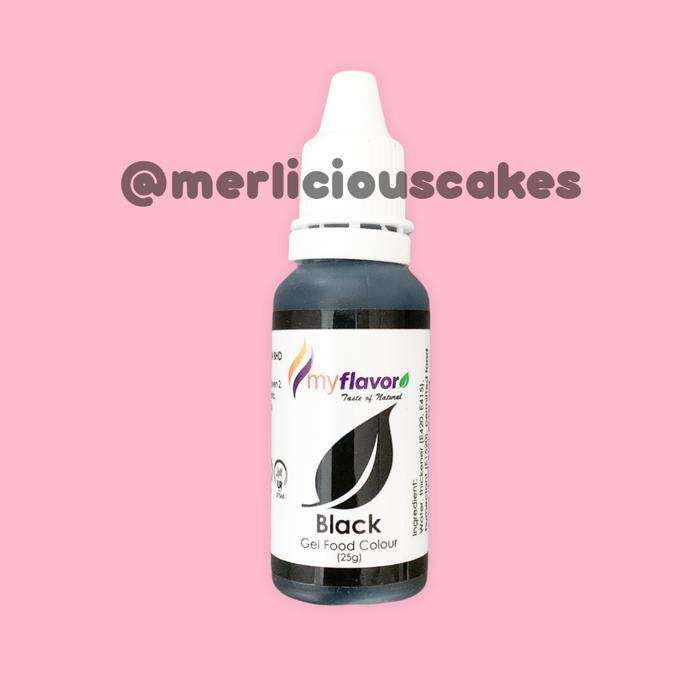 Black Gel My Flavor Food Color Food Colour Pewarna Makanan