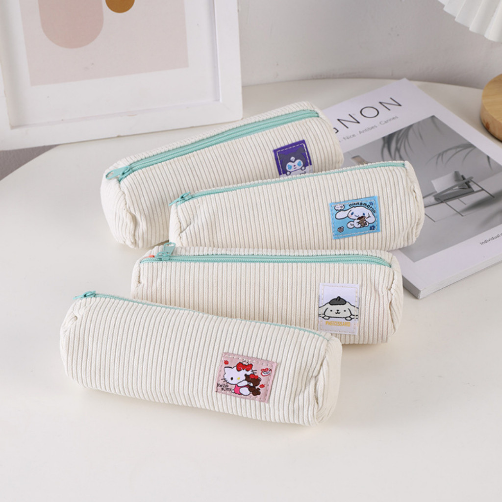 BB Kotak Pensil San Rio Model Salur Lucu Tepak Tempat Pensil Cute Pencil Case Aesthetic  Pouch Make 