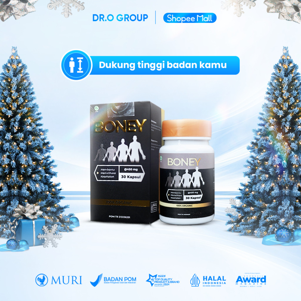 Dr O - Boney/Kapsul Peninggi Herbal/Bantu Naik 5-15 Cm