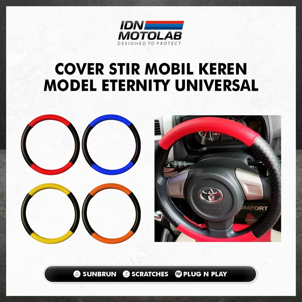 Sarung Stir Penutup Cover Tutup Pelindung Steer Stir Mobil Pajero Sport Eternity Universal Murah