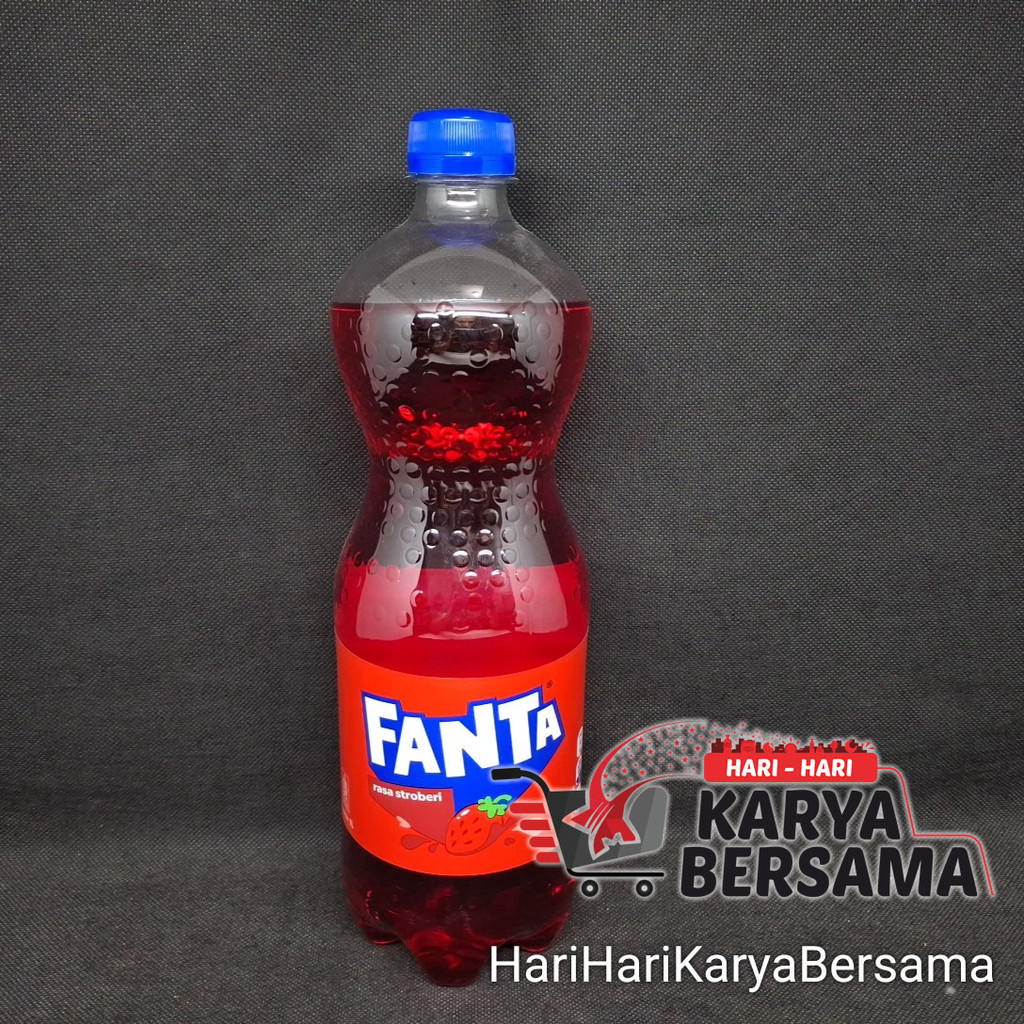 MINUMAN RINGAN BERSODA FANTA STROBERI STRAWBERRY 1 LITER