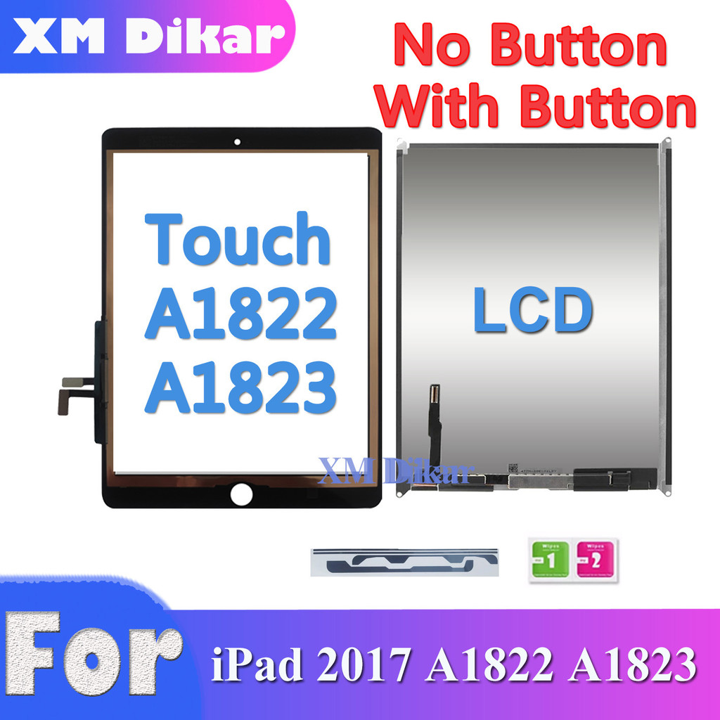 New For iPad 2017 LCD And Tou Screen gitizer For iPad 9.7 2017 A1822 A1823 LCD Tou screen Glass Pane