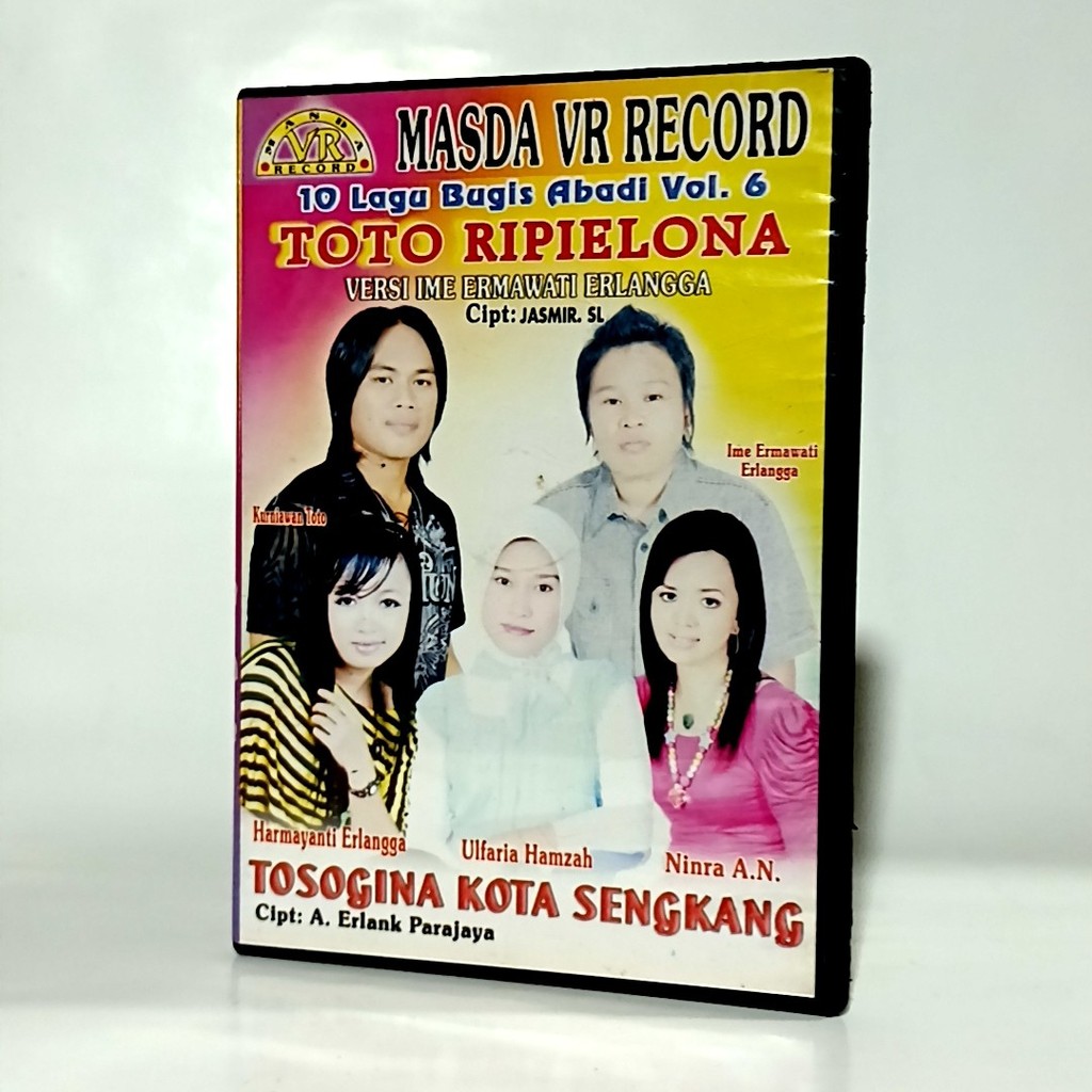 kaset CD VCD 10 Lagu Bugis Abadi vol. 6 Toto Ripielona Masda VR Record