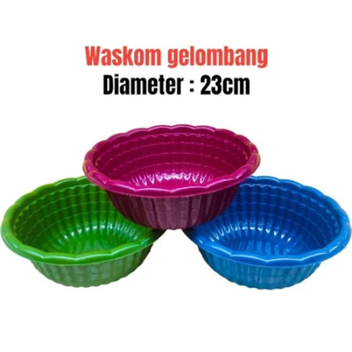 [50 PCS] Baskom Gelombang Berkualitas / Waskom Vario / Besek Hajatan / Baskom Plastik Lusinan / Bak 