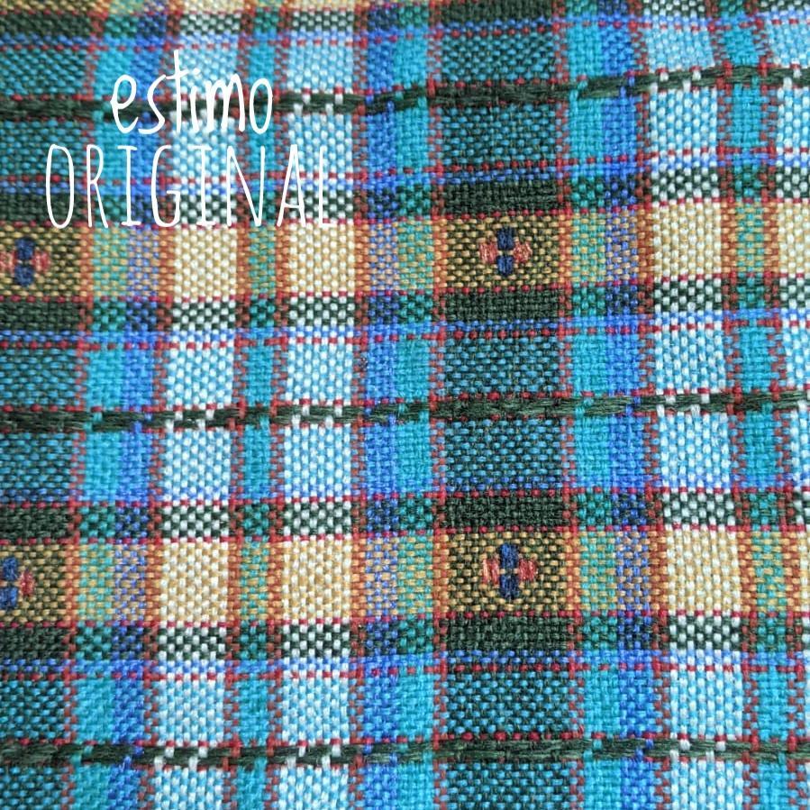 Kain Jok Mobil Bahan Fabric Tartan Kotak Biru cocok untuk mobil 90 an