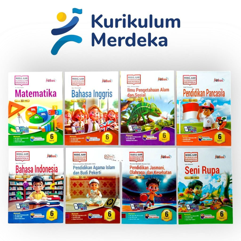 LKS FOKUS KELAS 6 SD KURIKULUM MERDEKA SEMESTER 1 DAN 2 MATEMATIKA IPAS BAHASA INDONESIA INGGRIS PAN