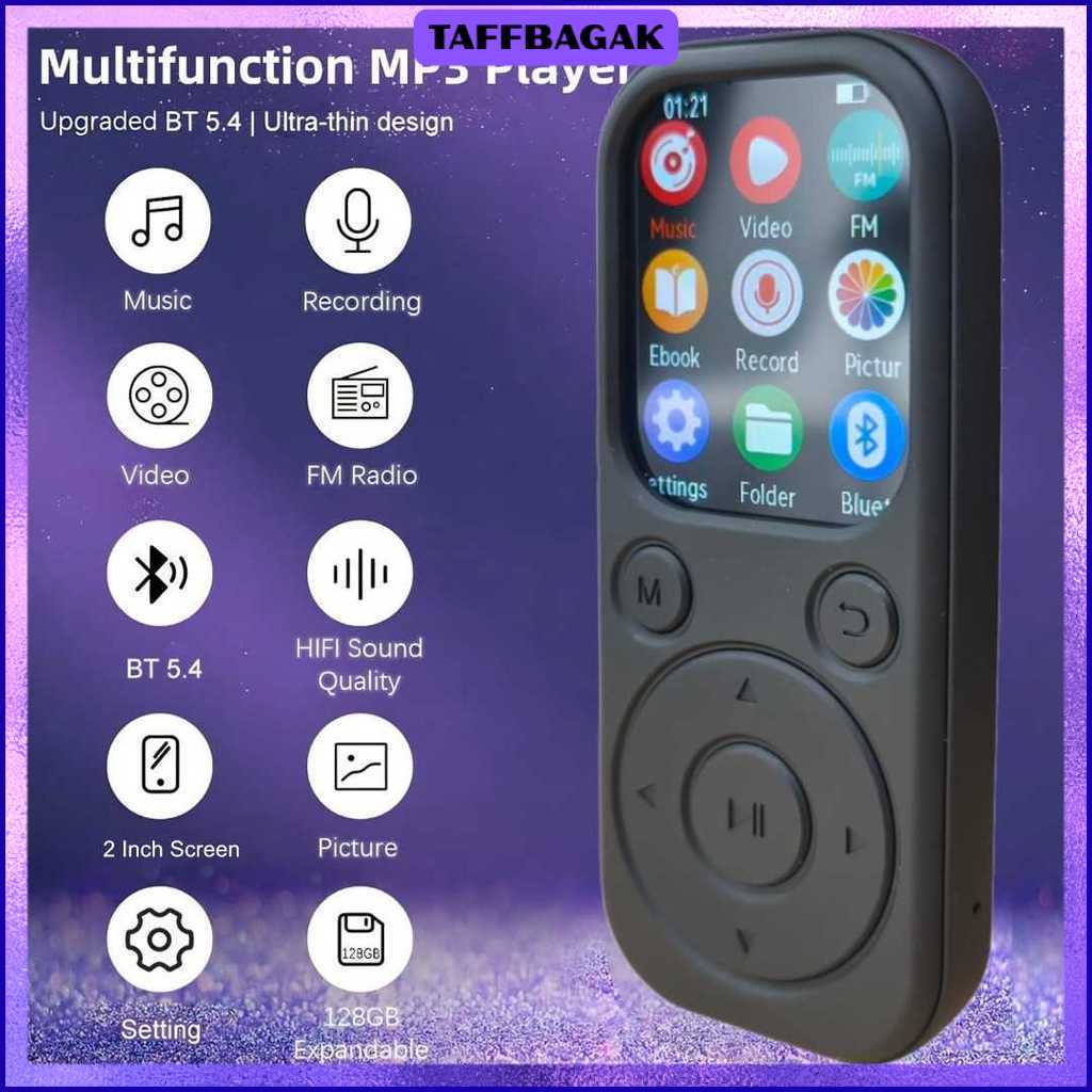 MP3 Digital Audio Player HiFi Bluetooth MP4 2 Inch 210mAh - SD-09