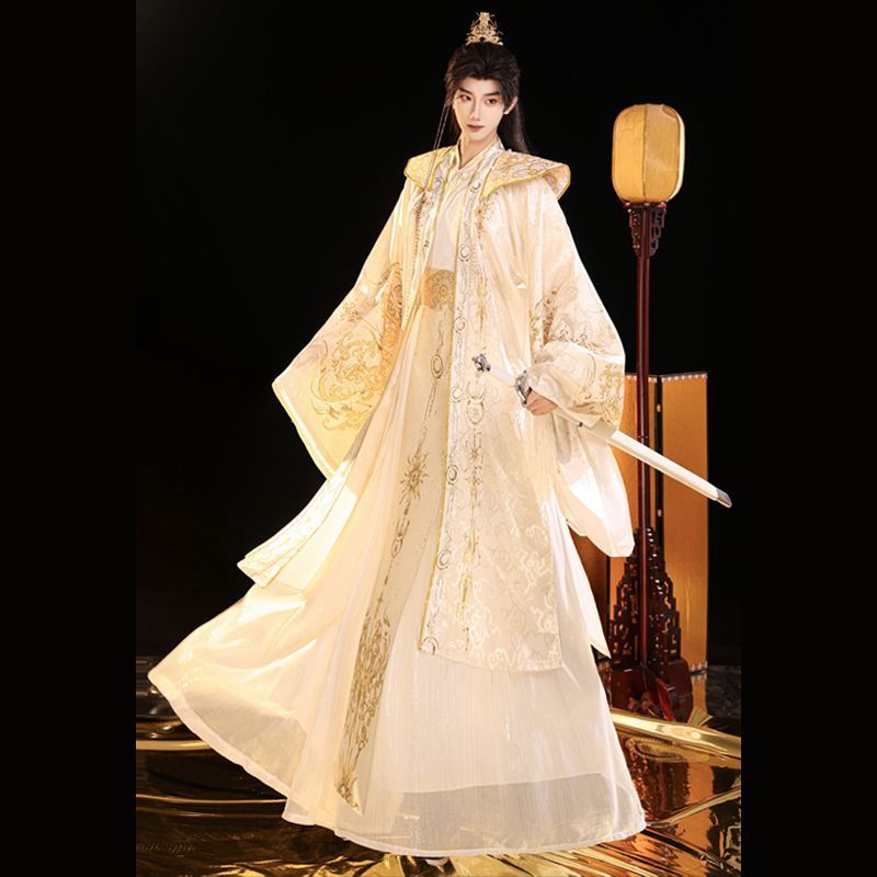 Hanfu kaisar pangeran pendeta tinggi suasana pria dan wanita setelan yang sama