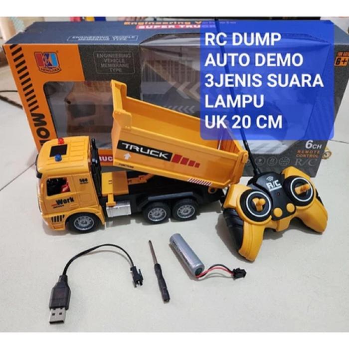 New Promo Mainan RC Dump Truk Pasir Remote Control - Tidak Ada Merk - Toys Anak Baterai rc  truk can