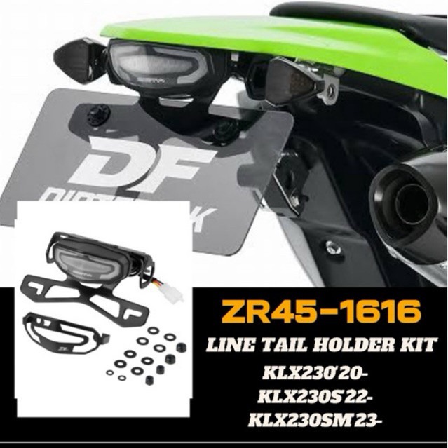 ZETA LED Line Tail Holder Kit Clear Lens KLX 230'20-,KLX 230 S'22-,KLX 230SM'23-