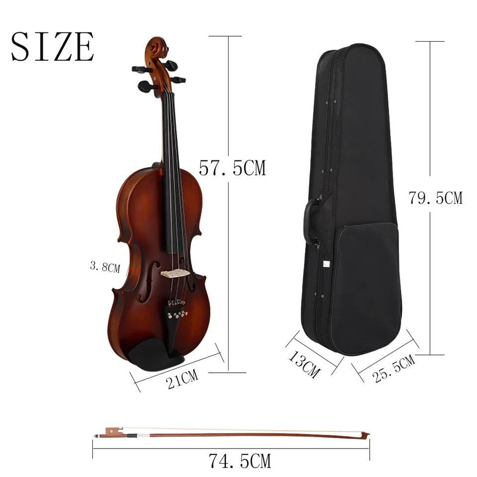 Astonvilla Violin 44 34 Basswood Panel Violin Set With Case Accessories Professional String trument 