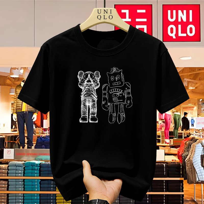 UNIQLO Kaos Basic Premium – T Shirt Polos Pria Wanita Unisex Adem Nyaman Bahan Cotton Berkualitas