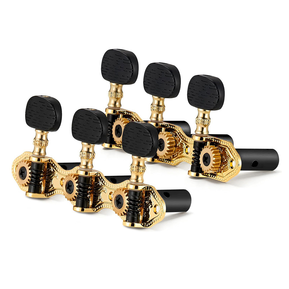 Classical Guitar Tuning keys Pegs Goldplated Black Knob Machine Head for classical guitarra accessor