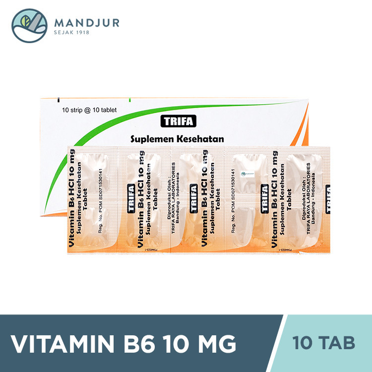 [TERLARIS] Vitamin B6 10 mg 10 Tablet - Suplementasi Vitamin B6