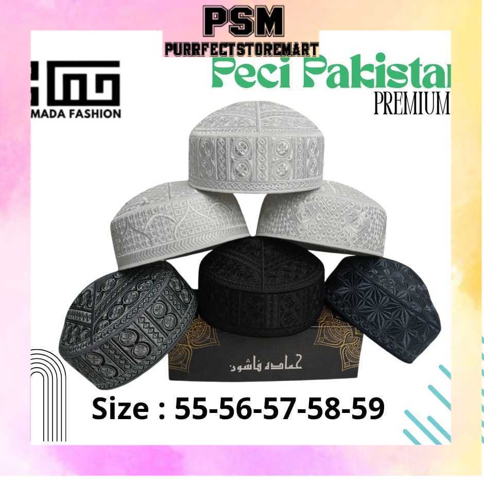 Peci Pakistan Full Bordir Katun Premium Agmatex