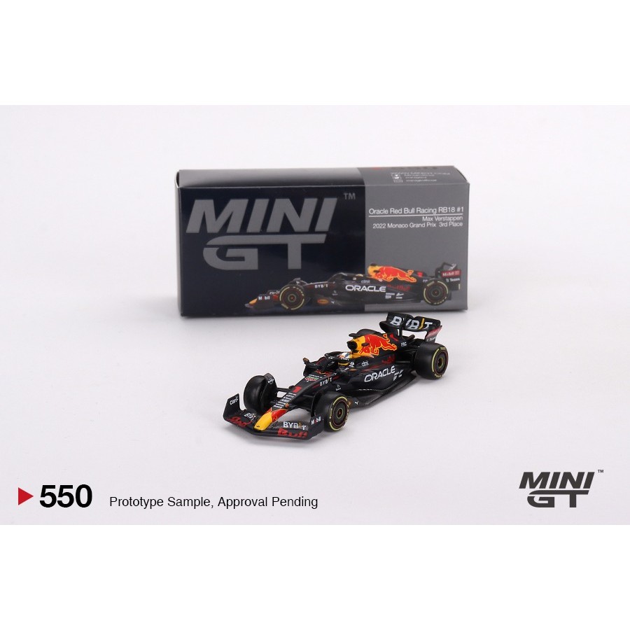 Mini GT 550 Oracle Red Bull Racing RB18 #1 Max Verstappen 2022 Monaco Grand Prix 3rd Place