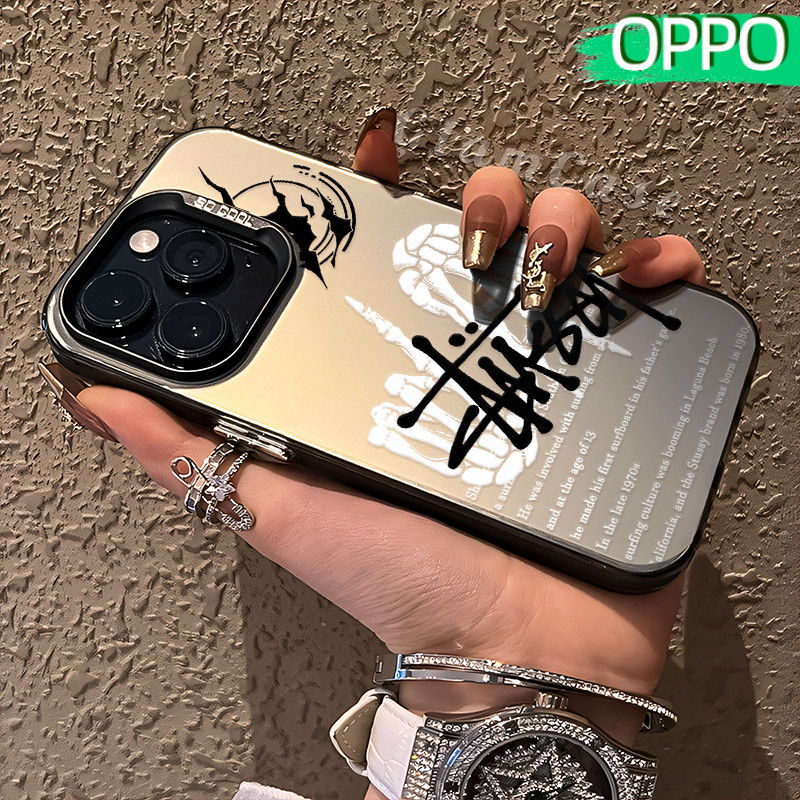 Cool Stucy Glossy Hologram PC Case OPPO A18 A57 A16 A15 A17 A60 A3x A3s A5s A54 A53 A12 A31 A58 A1K 