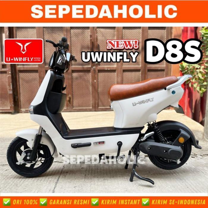 Sepeda Motor Listrik UWINFLY DRAGONFLY 8 / DF8 / DF 8 600 Watt - Pink, D8S (Aki 12 AH) - Putih, D8P 