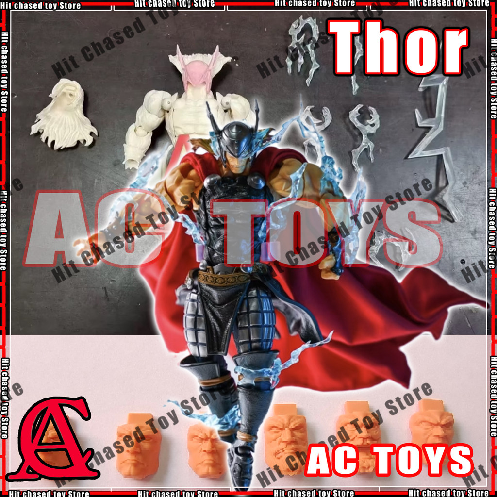 New Ac Factory Toys Thor Thunder God Marvel Anime Action Figure Figurine Kaiyodo Amazing Yamaguchi R
