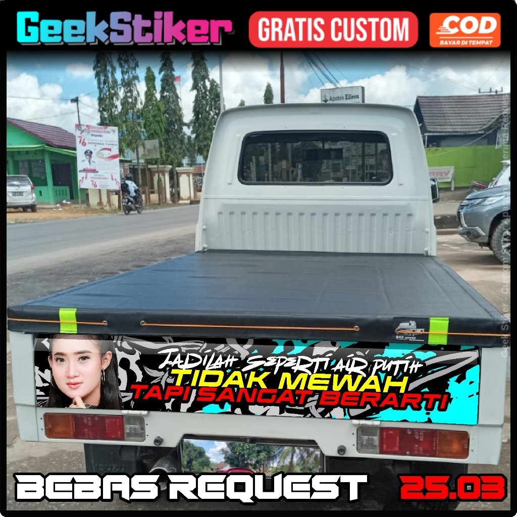 Stiker Decal Striping Pintu Bak Belakang L300 Pick Up – Custom Foto & Tulisan (Grandmax, Colt T120SS