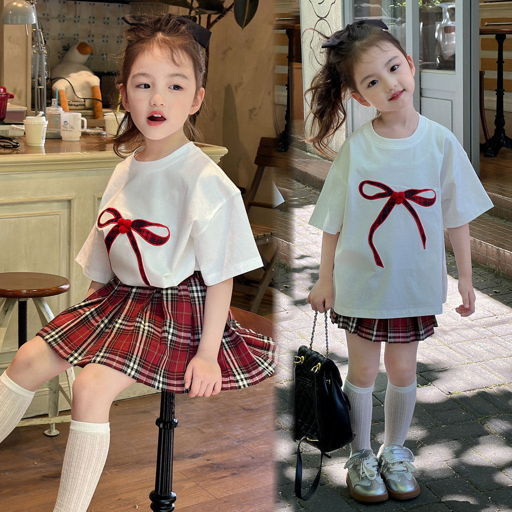 [5071113] - One Set 2in1 Baju Setelan Atasan Kaos Oversize Lengan Pendek Bawahan Celana Rok Pendek P