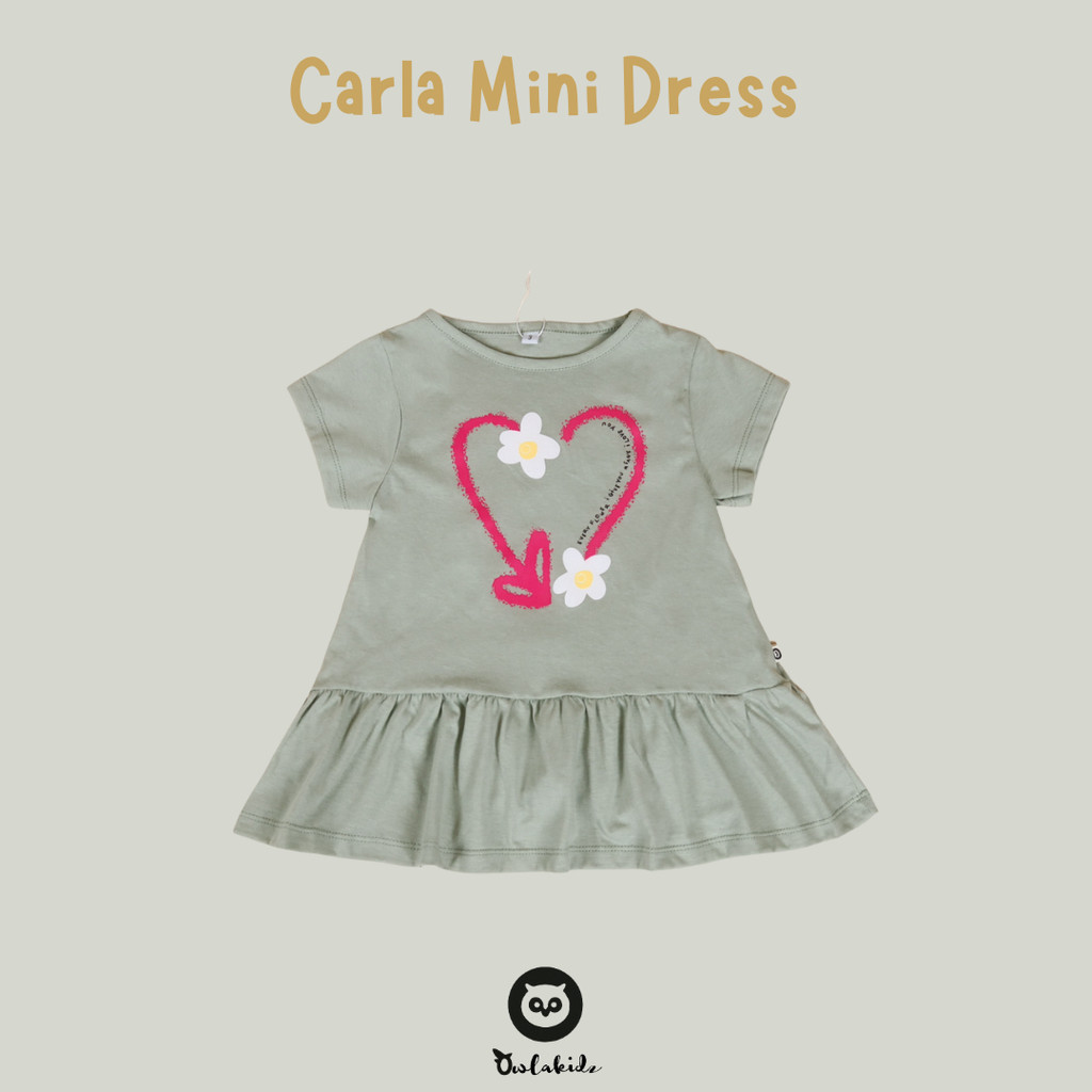 OWLAKIDZ - CARLA MINI DRESS SEAFOAM - Dress anak perempuan - baju anak cewek