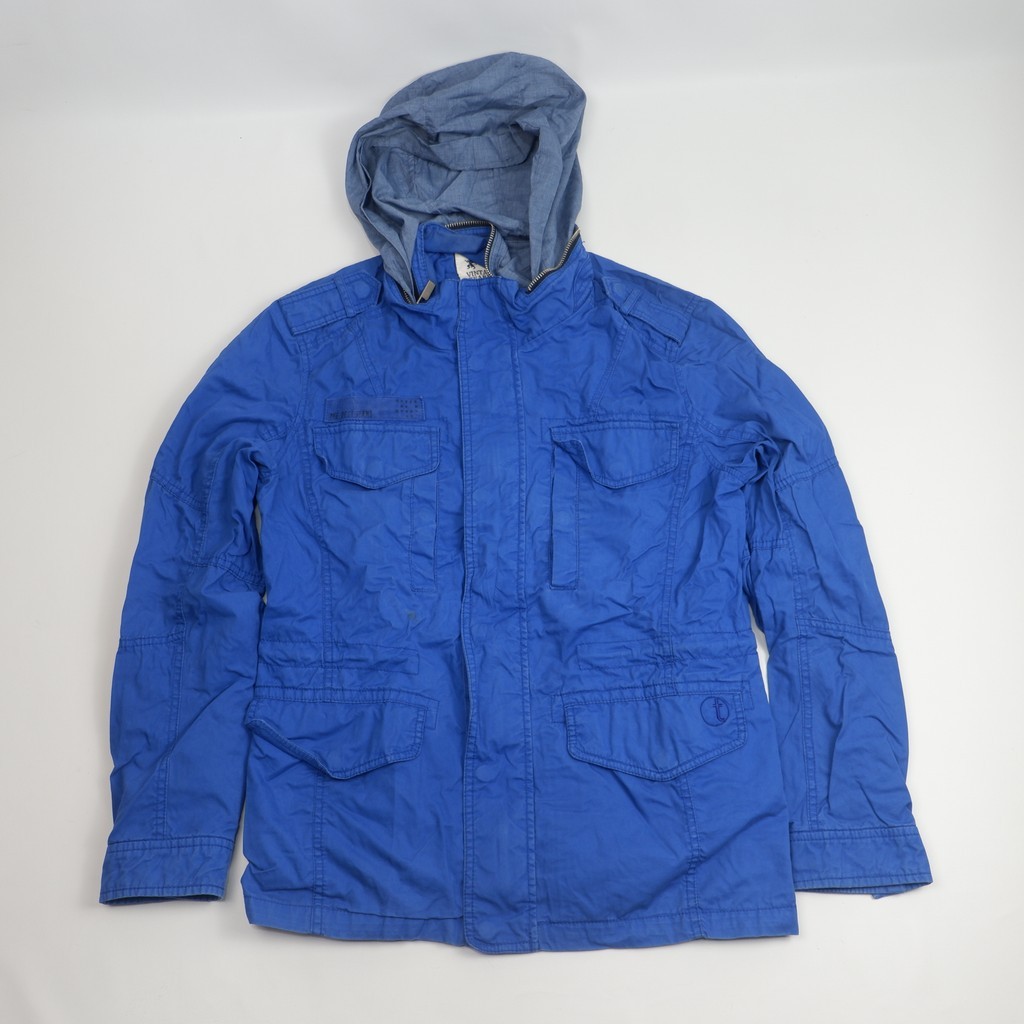 Vintage Style Nearby Heavyweight Hooded Jacket Men Casual Outerwear Zipper Drawstring Durable Daily 