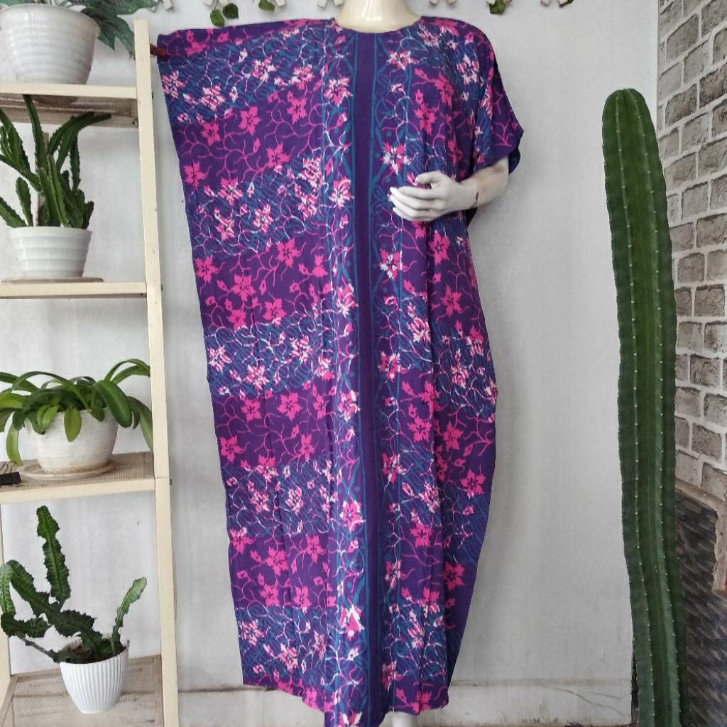Huza Batik Longdress Lowo In Shantung Adem Daster