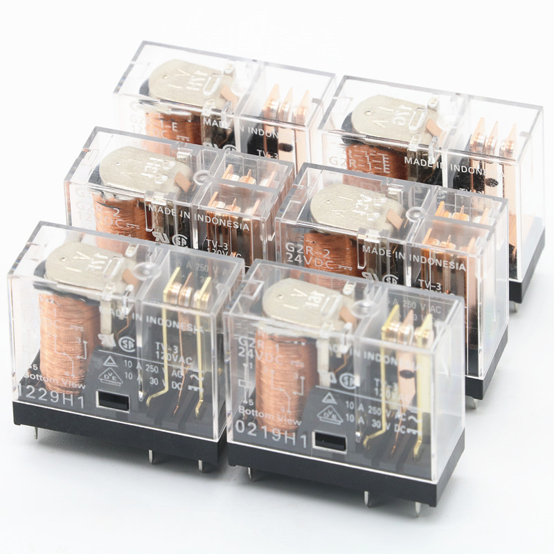 10pcs/lot 100% Original New Relay  G2R-1-E-12VDC  G2R-1-E-24VDC  G2R-1-E 12VDC  G2R 1 E 12V  24V  8P