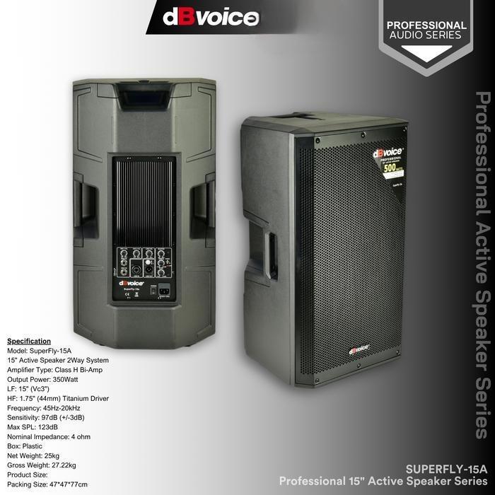 Best Seller Speaker Aktif dBvoice Superfly-15a 500watt Bi Amp System