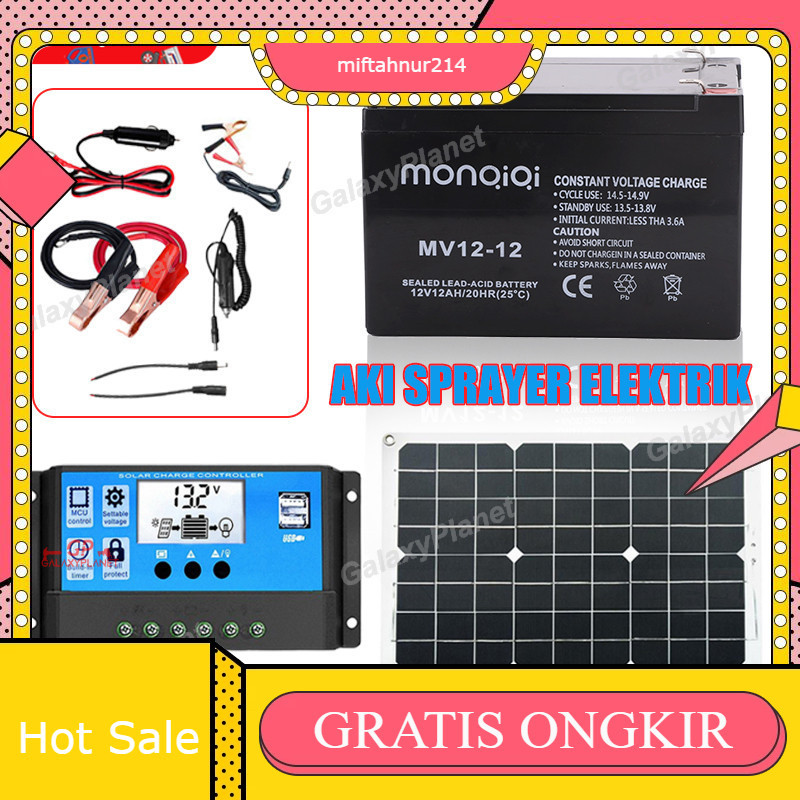 Aki Kering Sprayer Elektrik 12V 12AH KANEDA/Baterai Alat Semprot Hama/aki sprayer elektrik+Tenaga Su