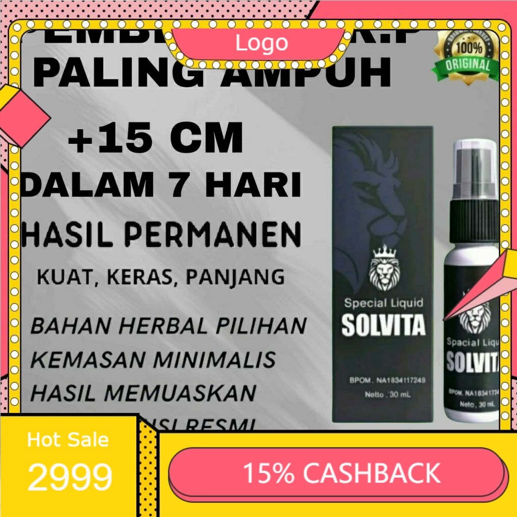 Mega Big Sale~ baru solvita spray terlaris pembesar penis permanen paling ampuh 100% original asli p