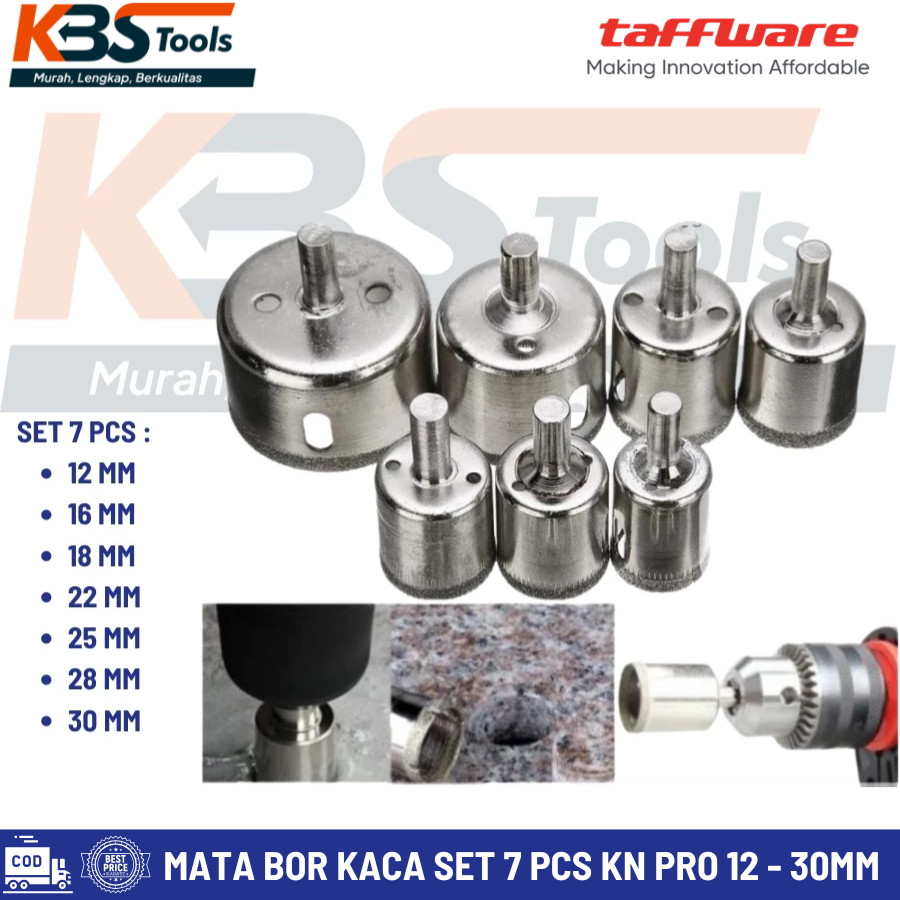 Mata Bor Kaca Keramik Granit Hole Saw Set - Holesaw Set Diamond Coated
