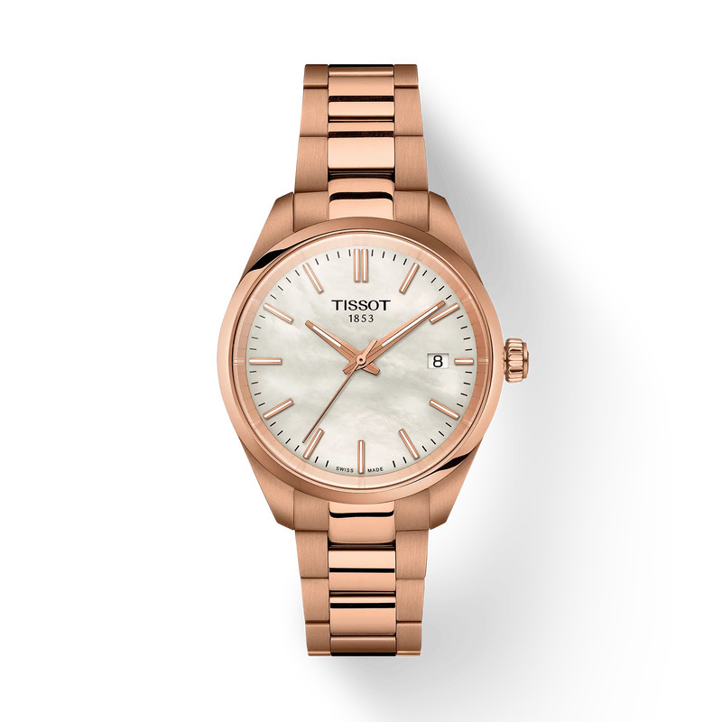 Tissot PR 100 34mm Rose Gold Jam Tangan Wanita T1502103311100