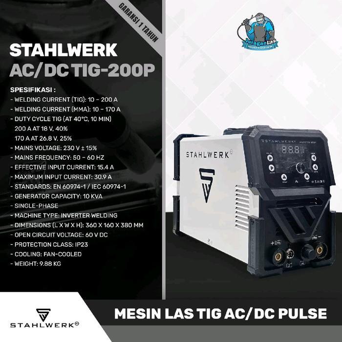 Mesin las AC/ DC TIG / Argon merk Stahlwerk TIG-200PS AC/DC