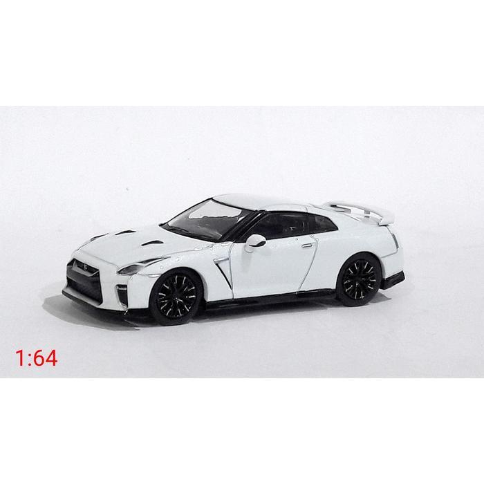 KYOSHO NISSAN GT-R WHITE DIECAST SKALA 64