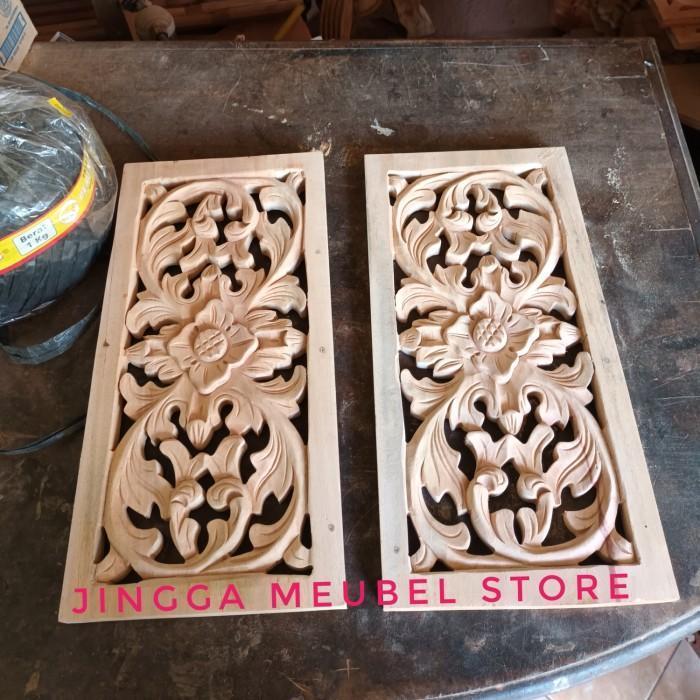Ukiran Kayu Ornamen Ukir Loster Roster Lispang Boven Kusen Pintu Dekorasi Dinding 20x40 ng4